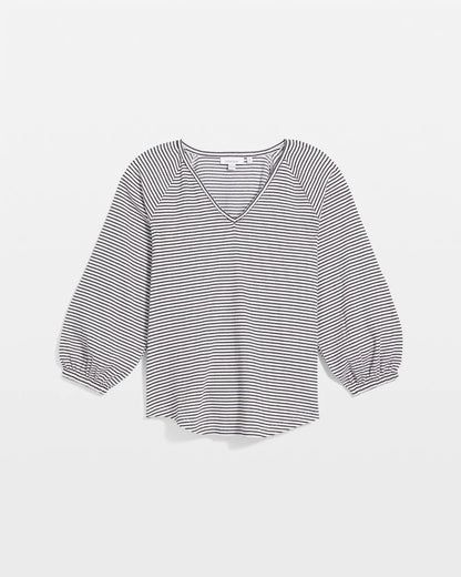 Striped Crinkled Raglan Top - Chico's
