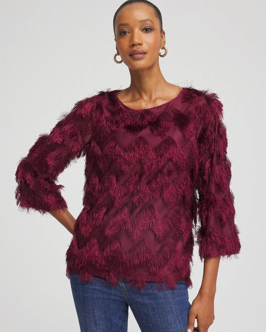 Chevron Fringe Party Top - Chico's