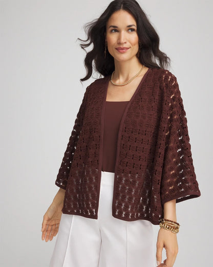 Short Woven Kimono - Chico's