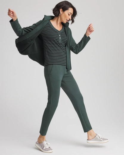 Zenergy® Ribbed Striped Henley Tee - Chico's