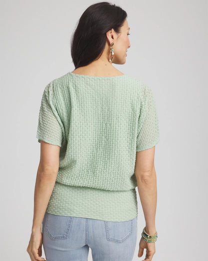 Jacquard Banded Hem Top - Chico's