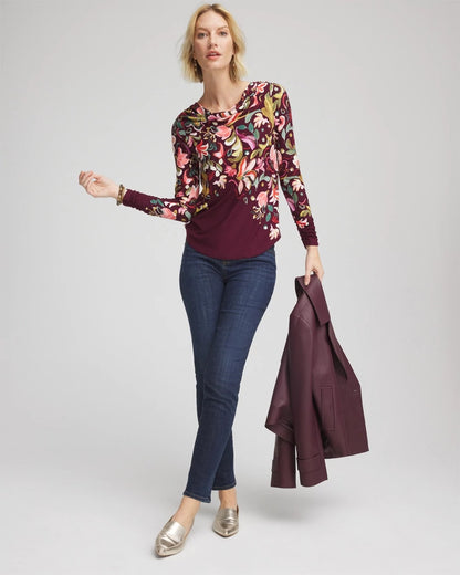 Touch of Cool™ Paisley Cowl Neck Tee - Chico's