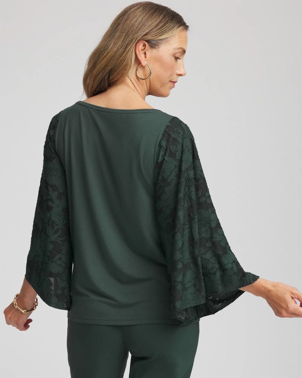 Touch of Cool™ Burnout Angel-Sleeved Top - Chico's