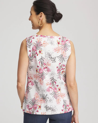 Floral Sleeveless V-Neck Tank - Chico's