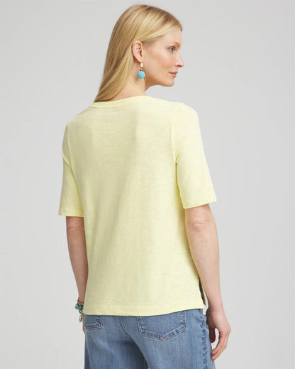 Slub Elbow-Sleeve Tee - Chico's