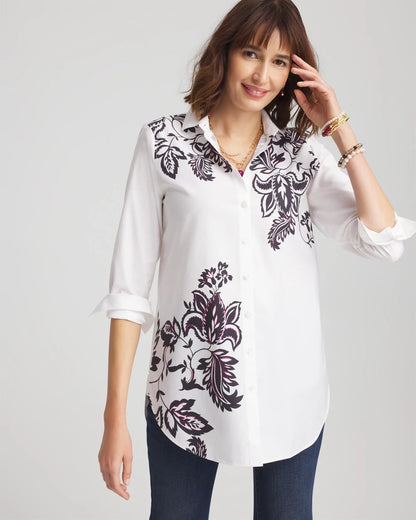 No Iron™ Floral Stretch Tunic - Chico's