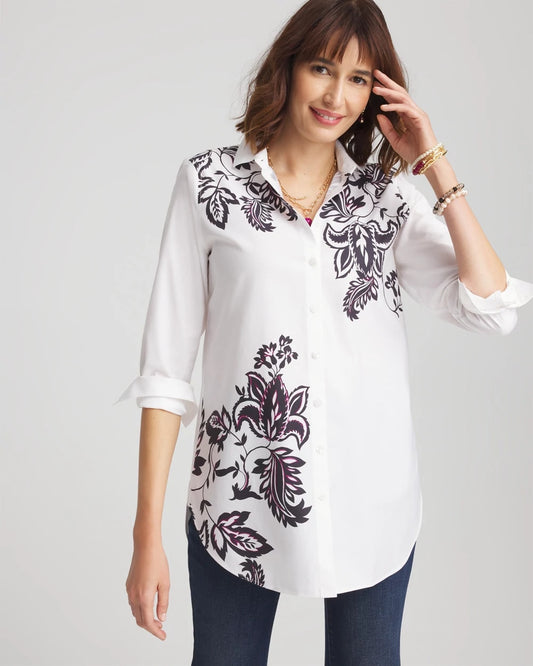 No Iron™ Floral Stretch Tunic - Chico's