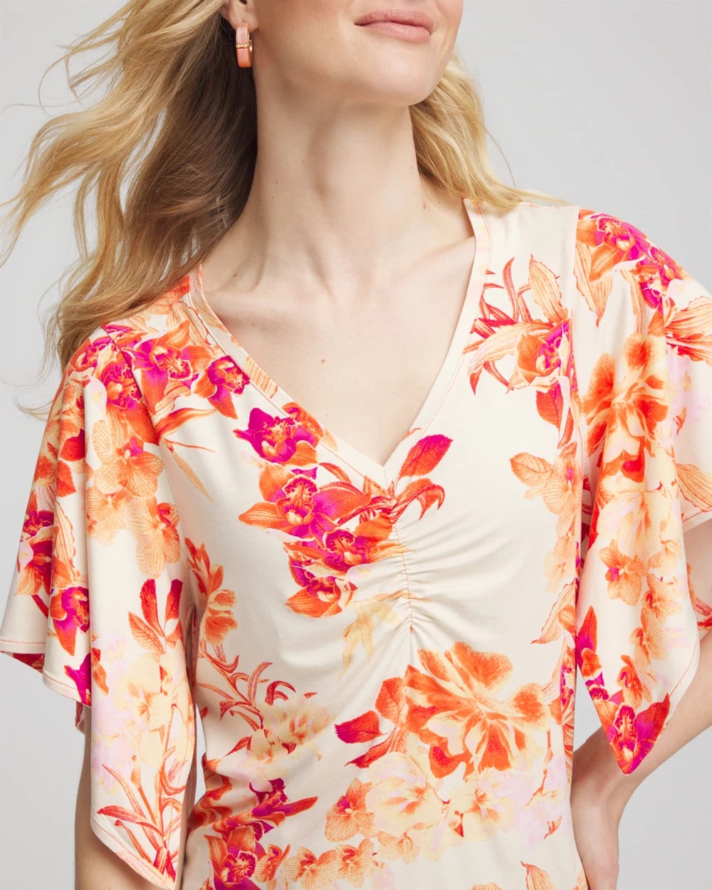Touch of Cool™ Handkerchief-Sleeve V-Neck Tee - Chico's