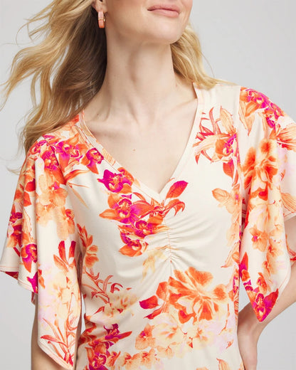 Touch of Cool™ Handkerchief-Sleeve V-Neck Tee - Chico's