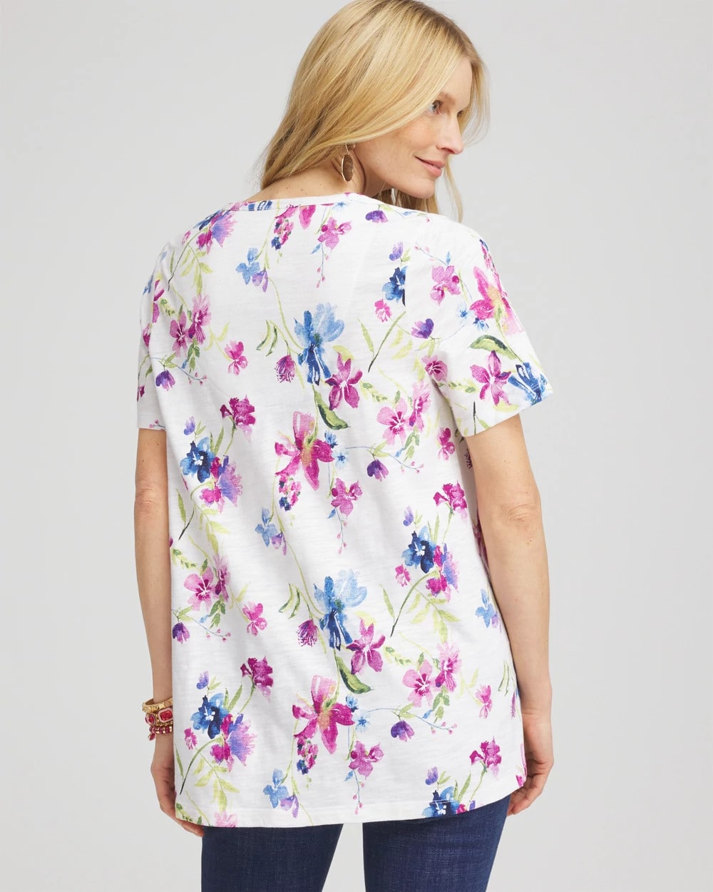 Wildflower Slub V-Neck Tee - Chico's