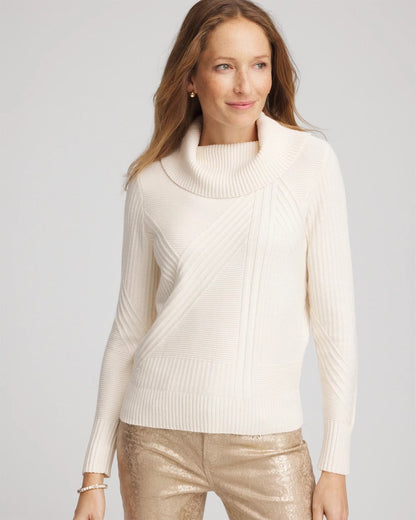 Ribbed Cowlneck Sweater - Chico's