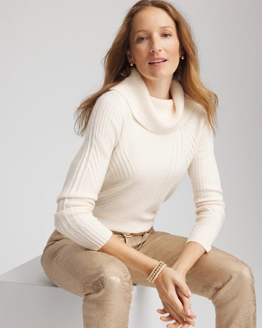 Ribbed Cowlneck Sweater - Chico's