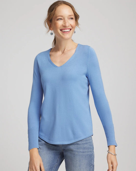 Ella V-Neck Pullover Sweater - Chico's
