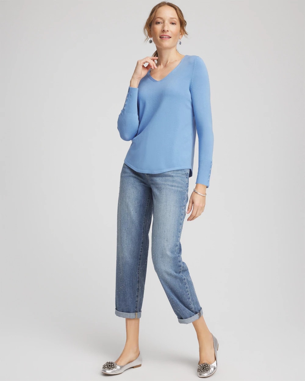 Ella V-Neck Pullover Sweater - Chico's