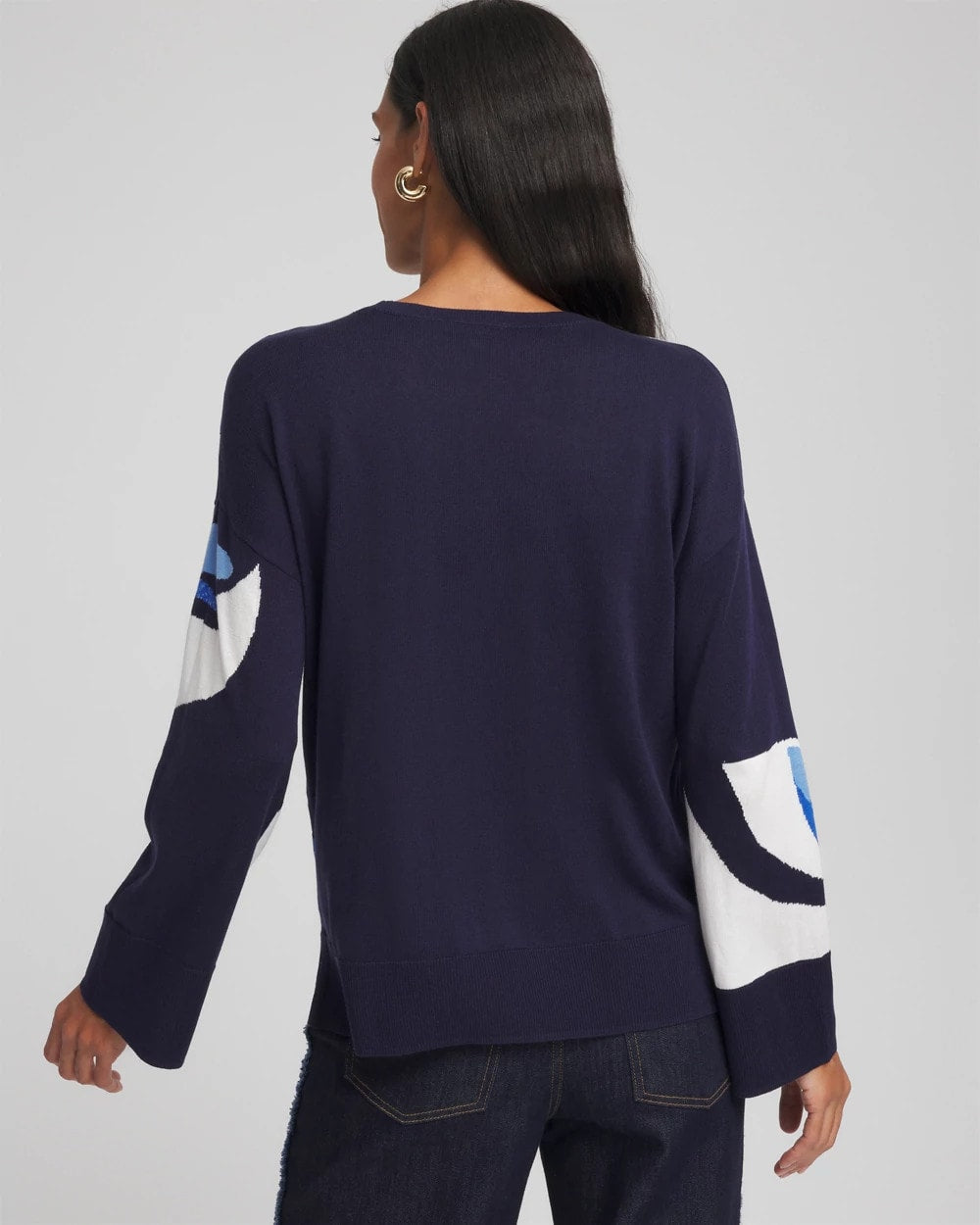 Floral Intarsia Crewneck Pullover - Chico's