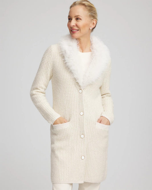 Fur Trim Cardigan - Chico's