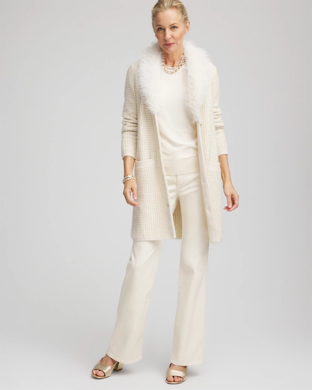 Fur Trim Cardigan - Chico's