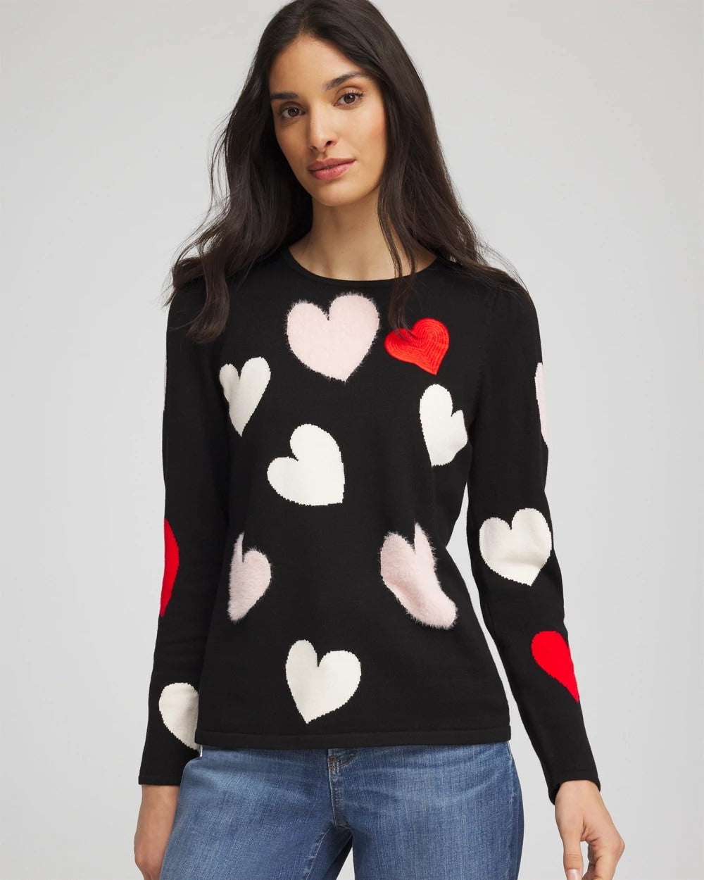 V-Day Multi-Heart Pullover - Chico's