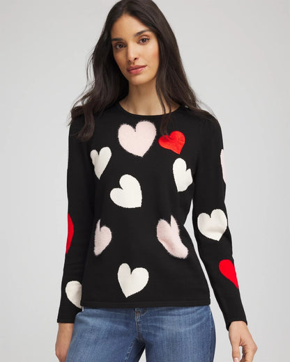 V-Day Multi-Heart Pullover - Chico's