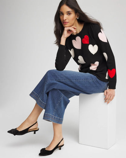 V-Day Multi-Heart Pullover - Chico's