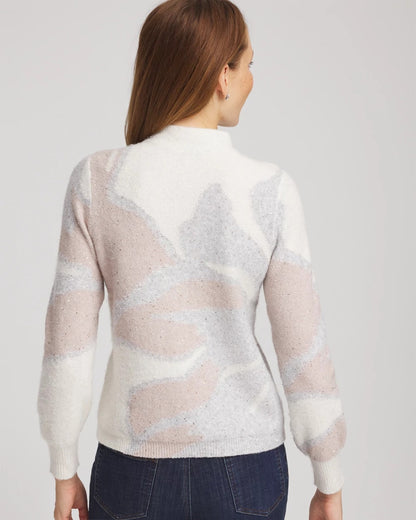 Bloom Metallic Intarsia Pullover Sweater - Chico's
