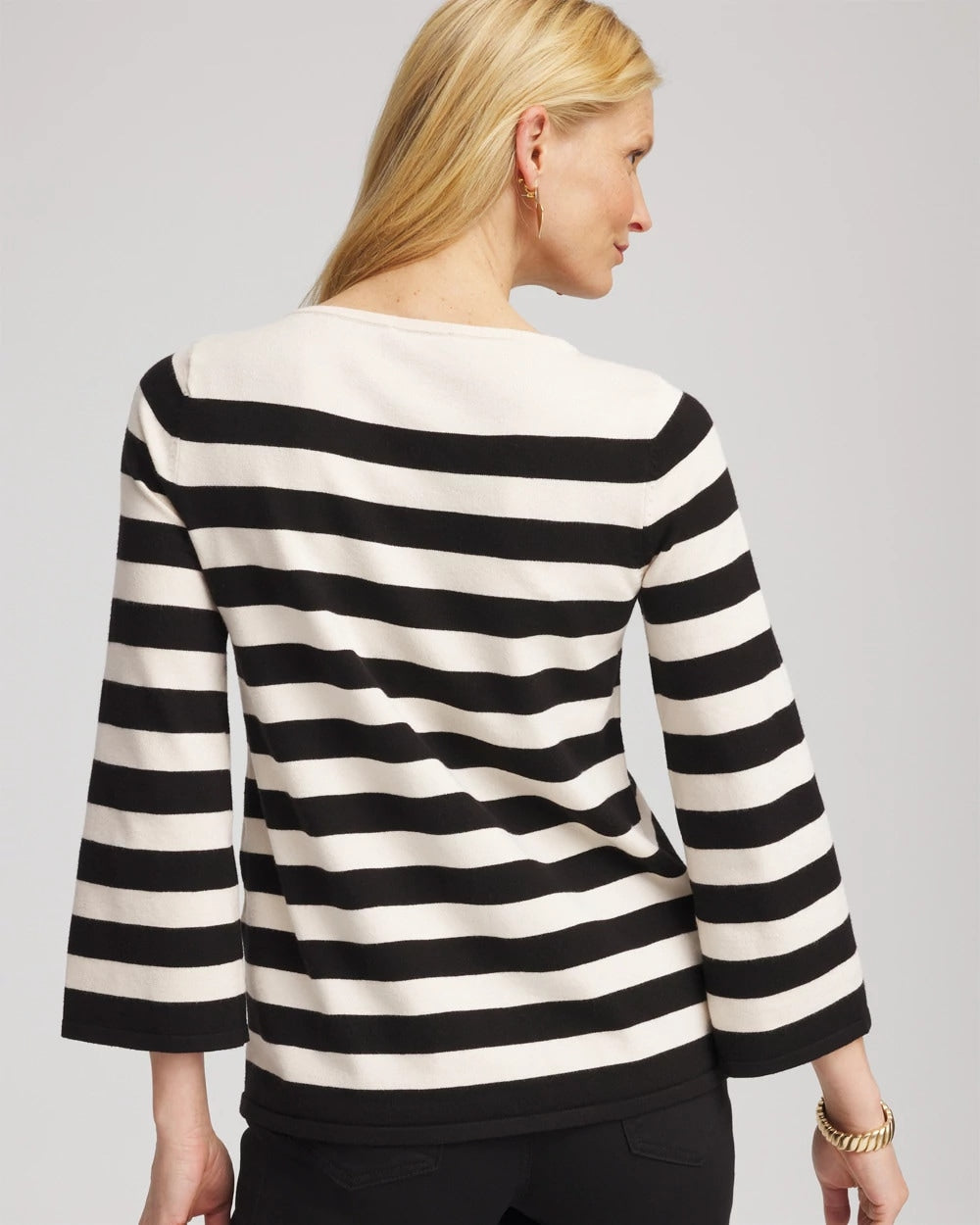 Striped V-Day Pullover - Chico's