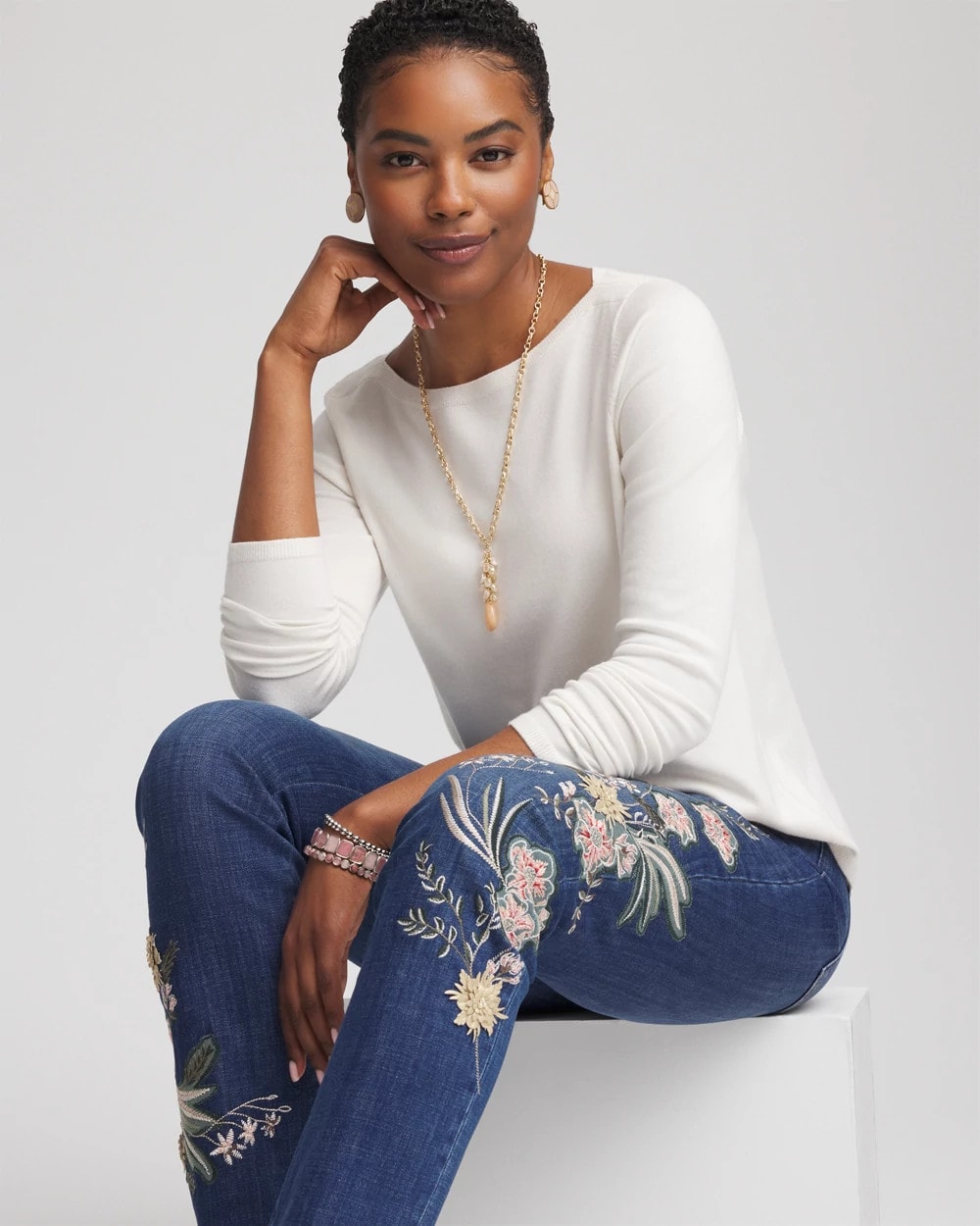 Ella Bateau Pullover Sweater - Chico's