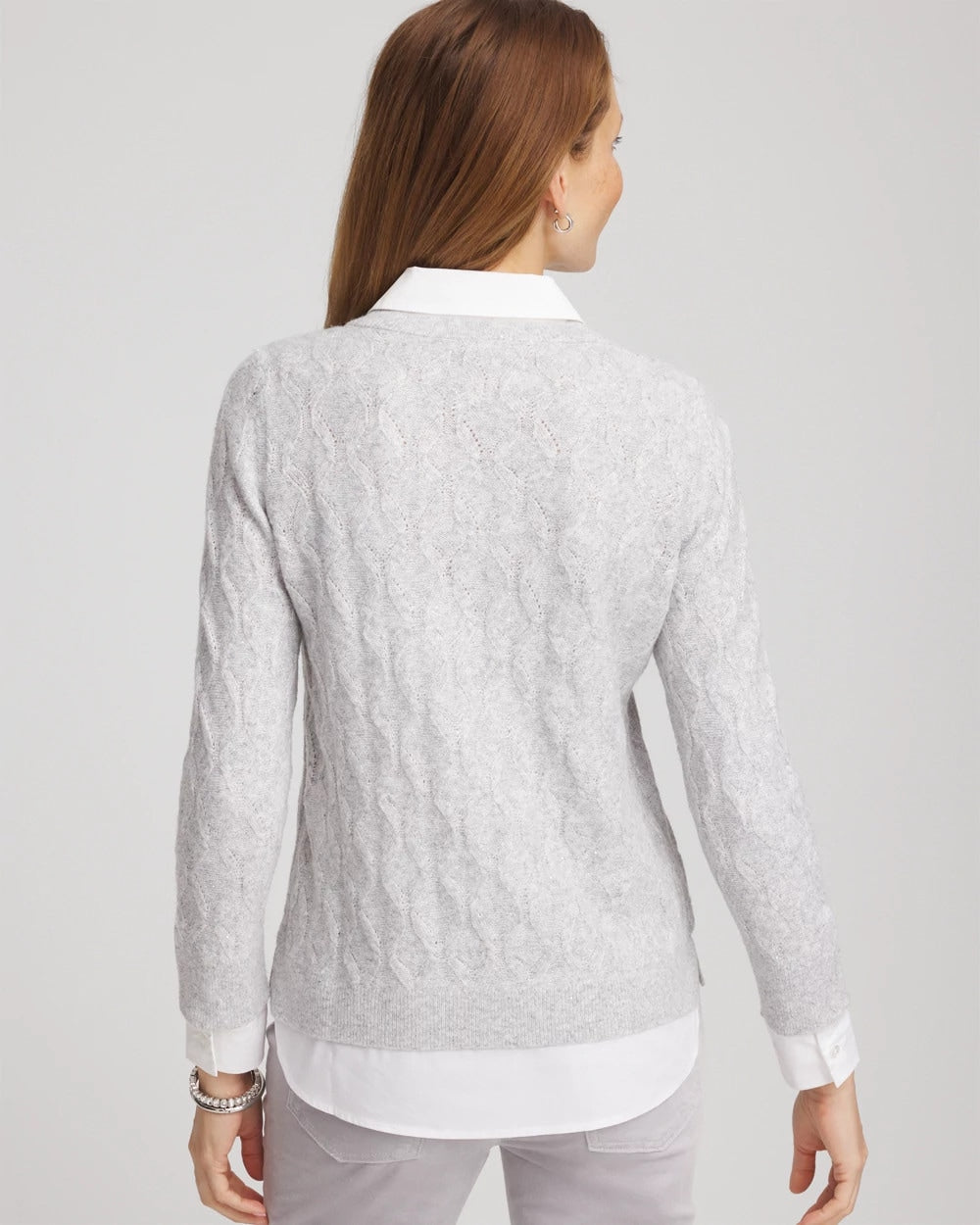 Classic Built-In Shirt Knit Sweater - Chico's