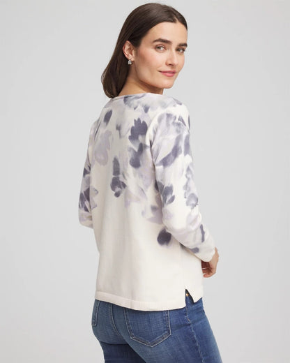 Printed V-Neck Sweater - Chico's