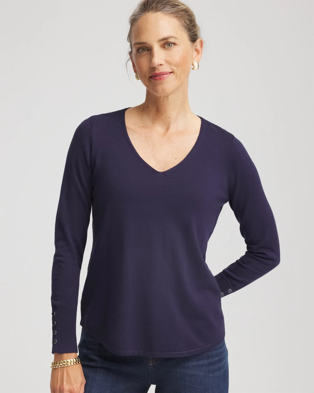 Ella V-Neck Pullover Sweater - Chico's