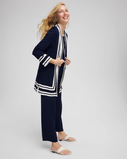 Travelers™ Contrast Border Cardigan - Chico's