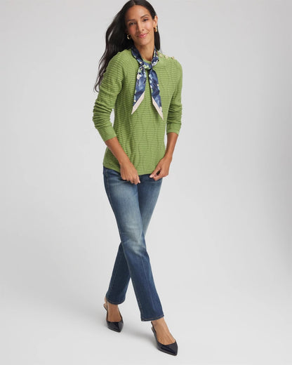 Button Shoulder Crewneck Pullover - Chico's