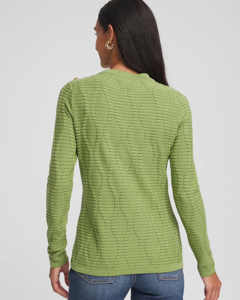 Button Shoulder Crewneck Pullover - Chico's