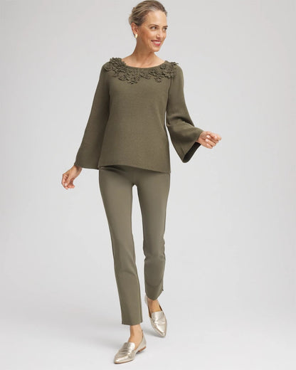 Appliqué Flared-Sleeve Sweater - Chico's