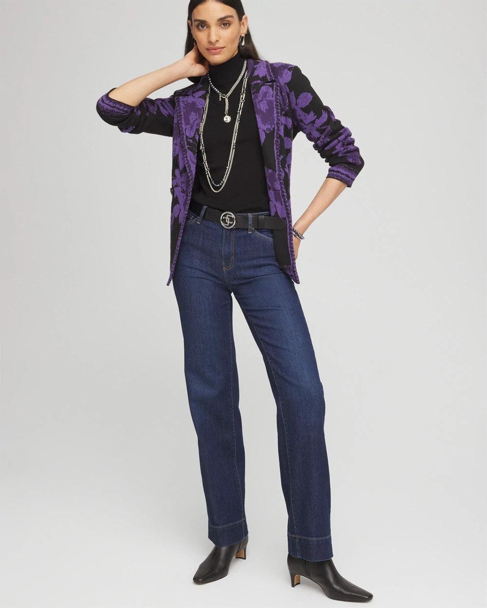 Ella Button Cuff Turtleneck Sweater - Chico's