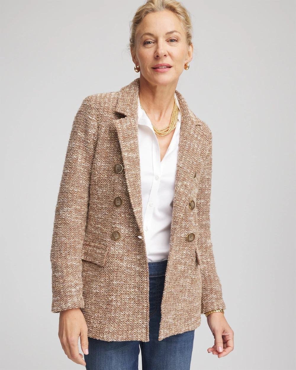 Tweed Double-Breasted Blazer - Chico's
