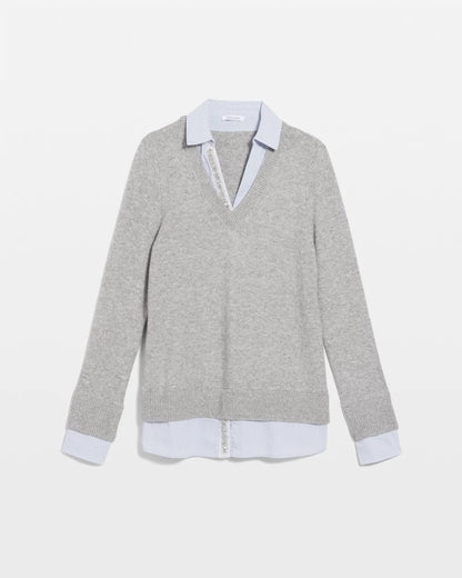 Sequin Built-In Shirt Knit Sweater - Chico's