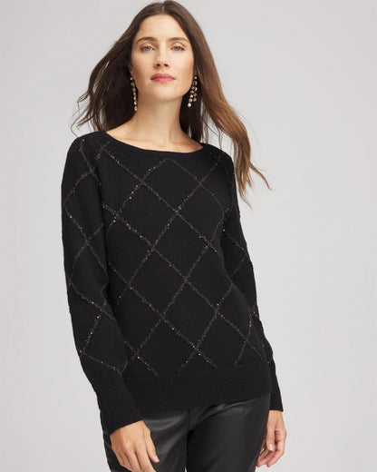 Sparkling Diamonds Pullover Sweater - Chico's
