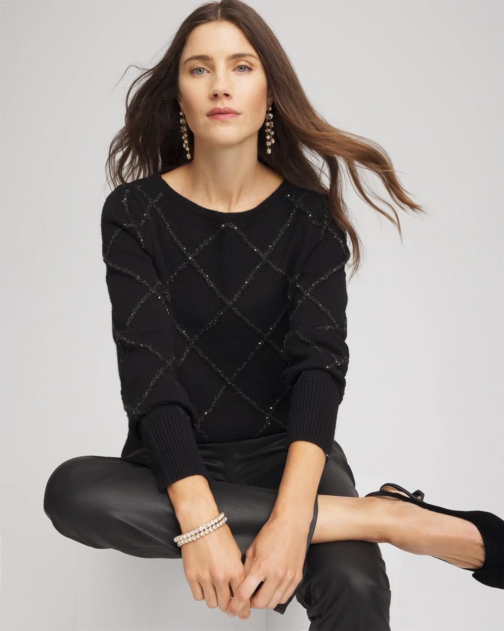 Sparkling Diamonds Pullover Sweater - Chico's