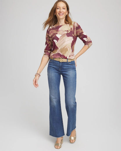Ella Ocean Glitz Boatneck Sweater - Chico's