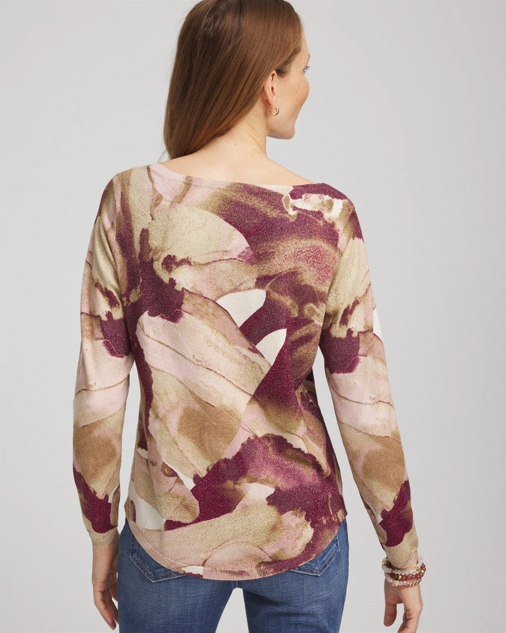 Ella Ocean Glitz Boatneck Sweater - Chico's