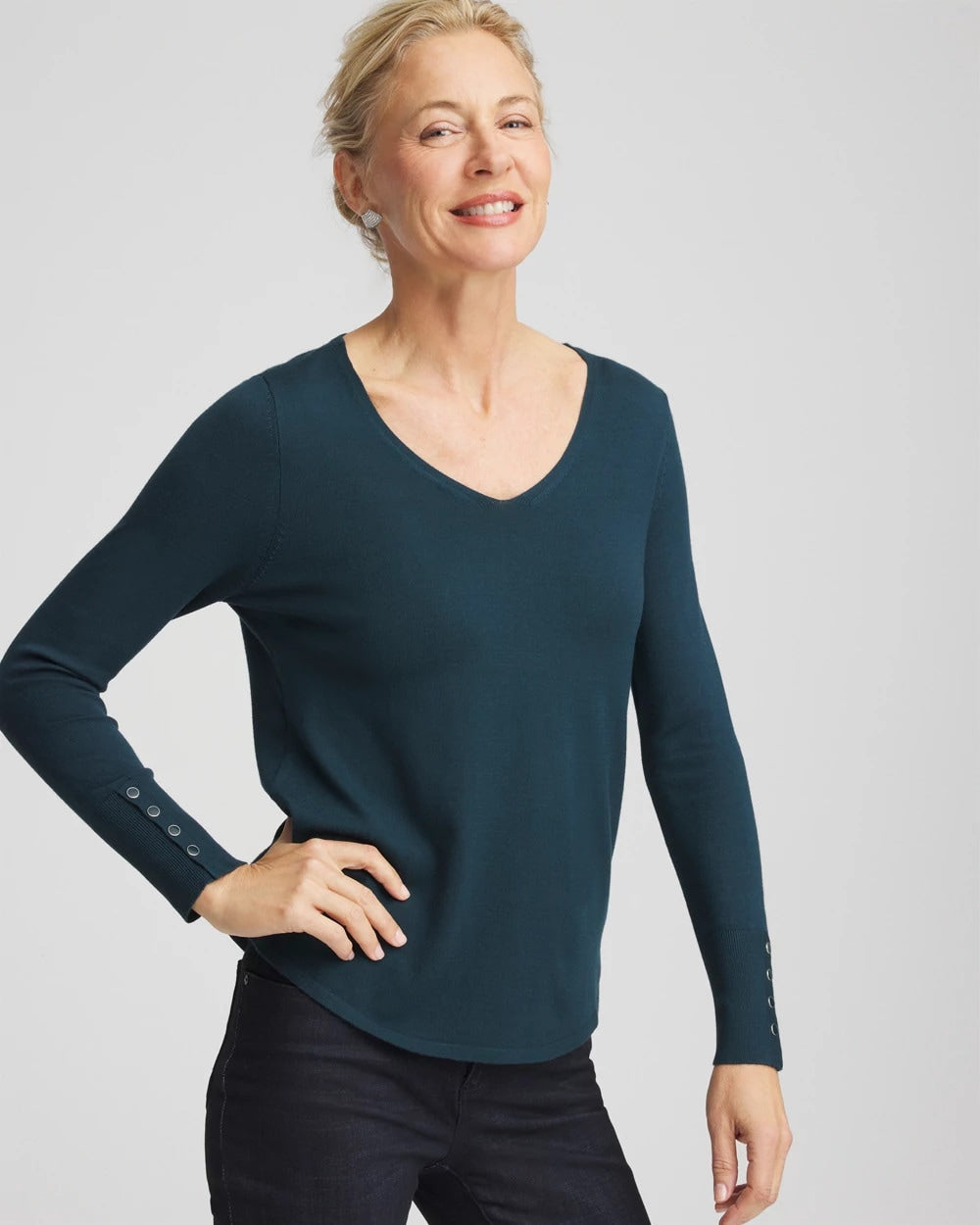 Ella V-Neck Pullover Sweater - Chico's