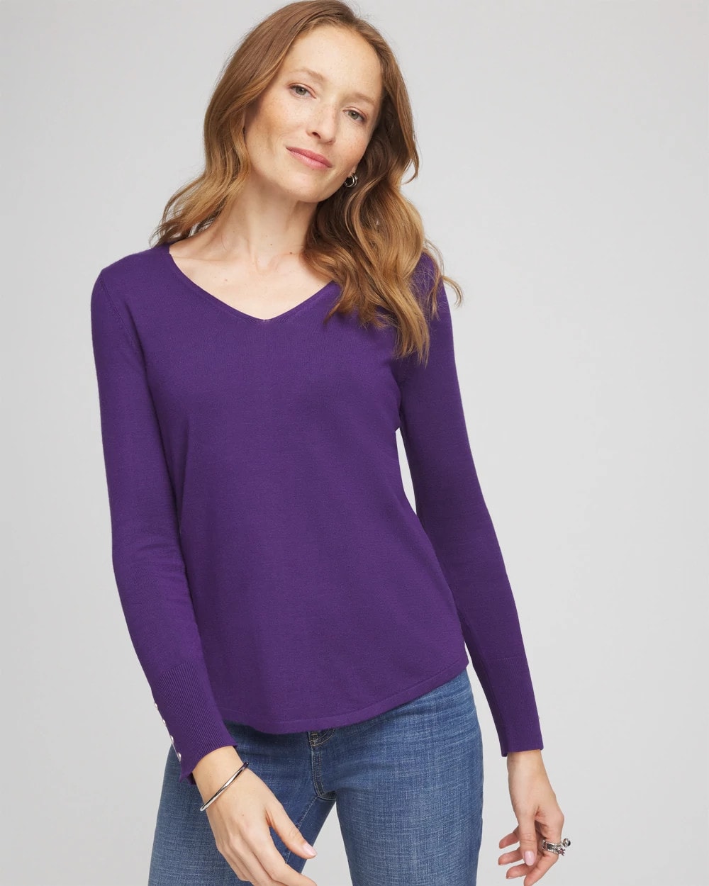 Ella V-Neck Pullover Sweater - Chico's