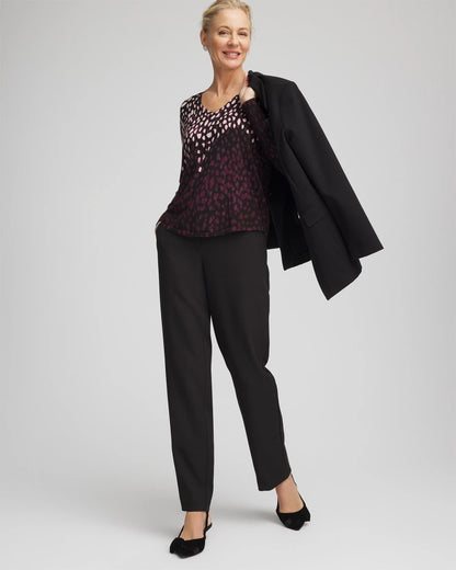 Ella Printed V-Neck Sweater - Chico's