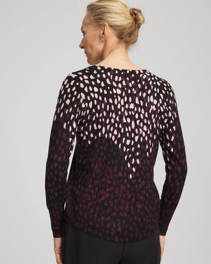 Ella Printed V-Neck Sweater - Chico's