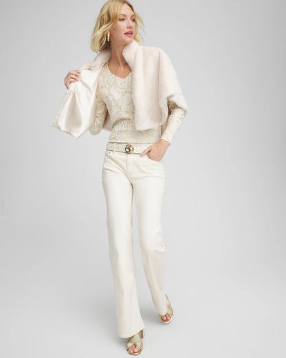 Ella Foiled V-Neck Sweater - Chico's