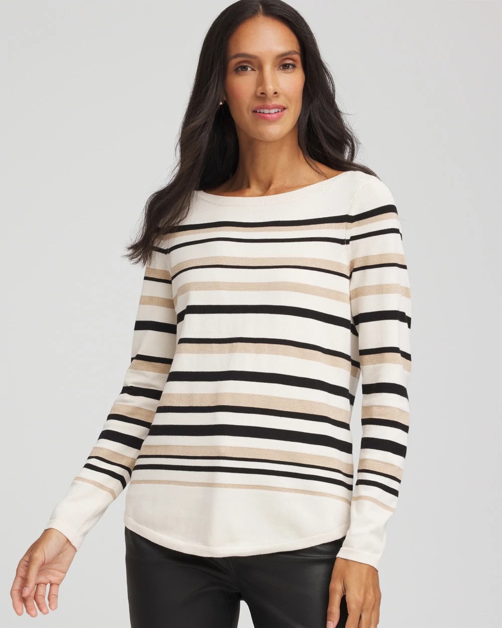 Ella Stripe Boatneck Sweater - Chico's