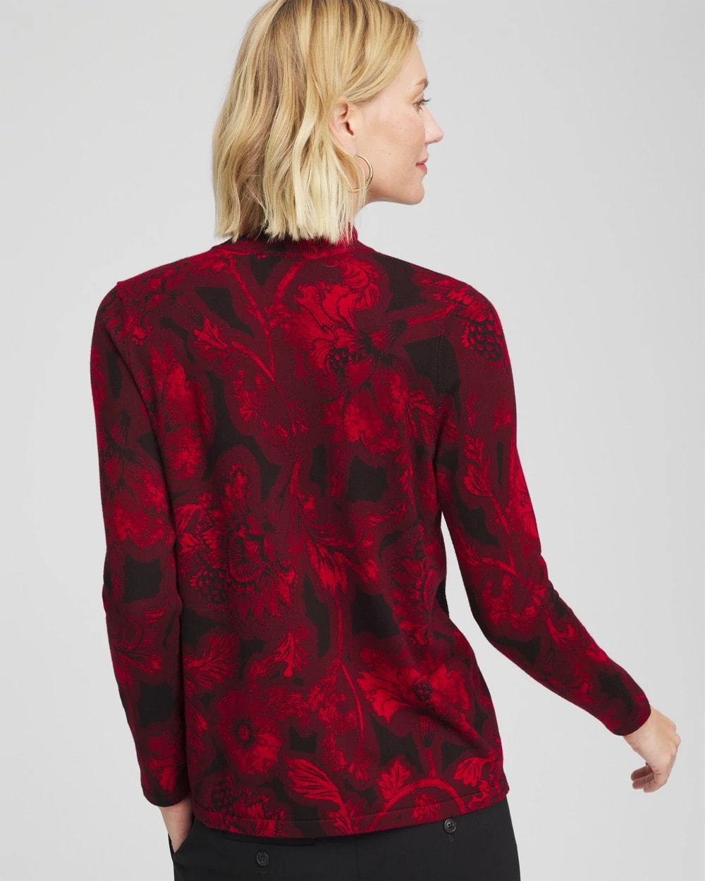 Ella Printed Mockneck Sweater - Chico's