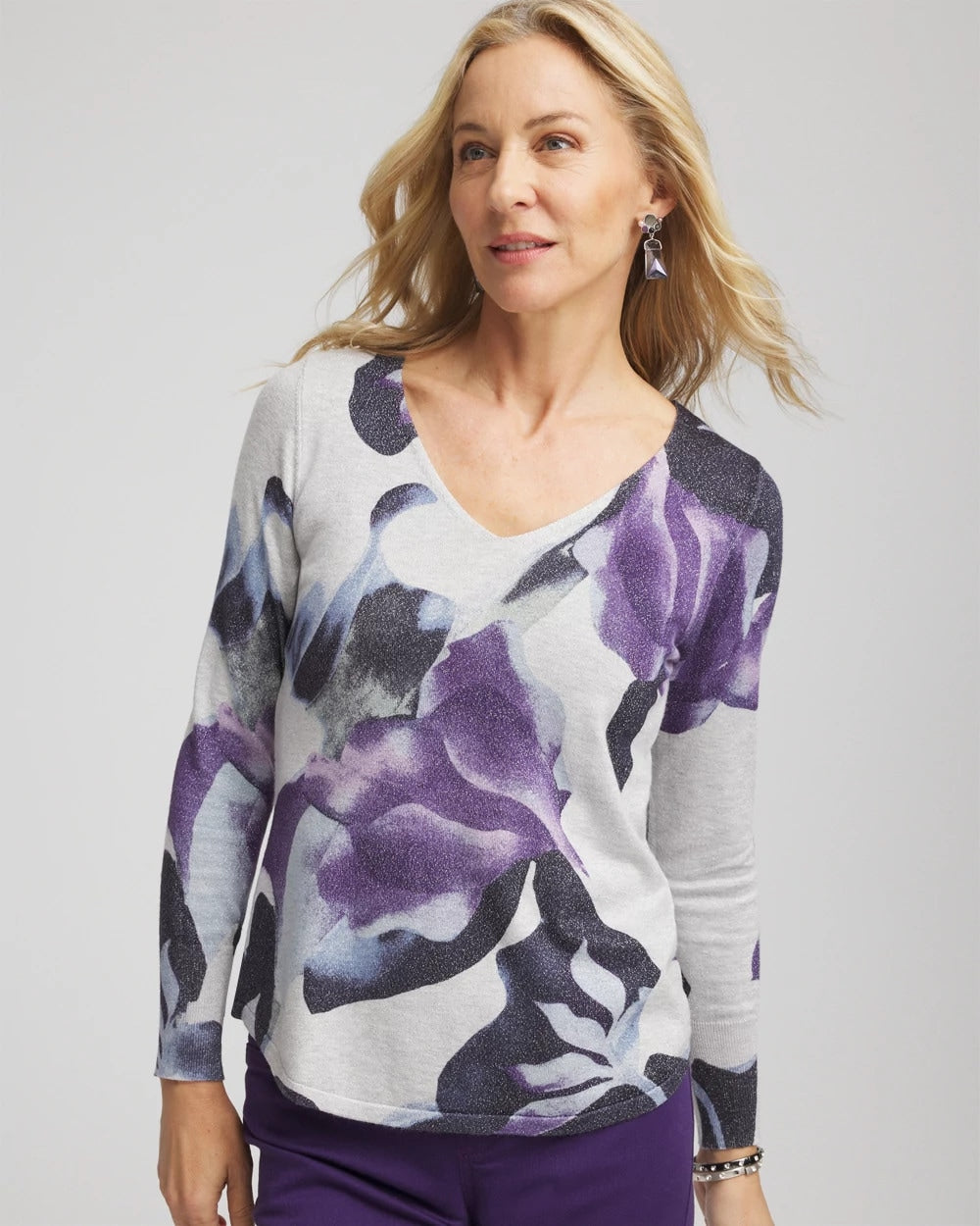 Ella V-Neck Pullover Sweater - Chico's