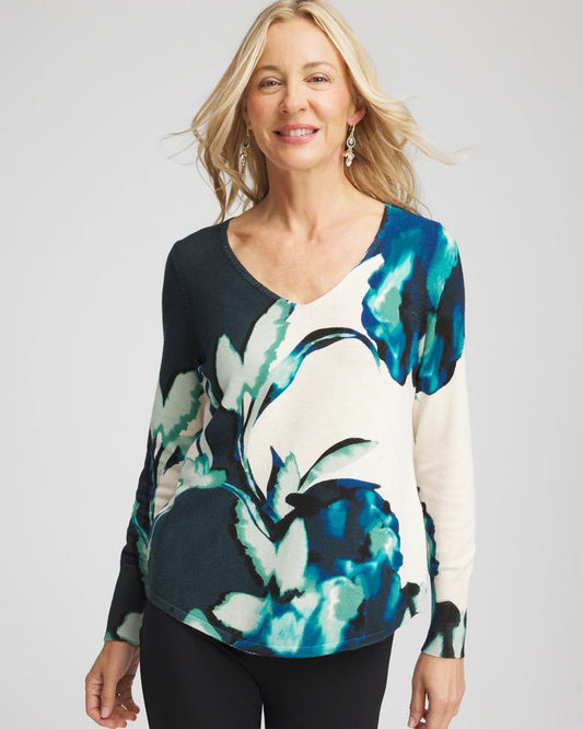 Ella Glacier V-Neck Pullover - Chico's